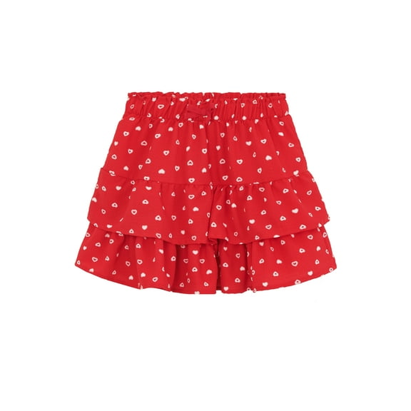 Way to Celebrate Girls' Valentine's Day Tiered Skirt, Sizes 4-18 & Plus