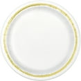thumbnail image 1 of Way to Celebrate! Gold Painted Stripes Paper Dessert Plates, 7in, 10ct, 1 of 4