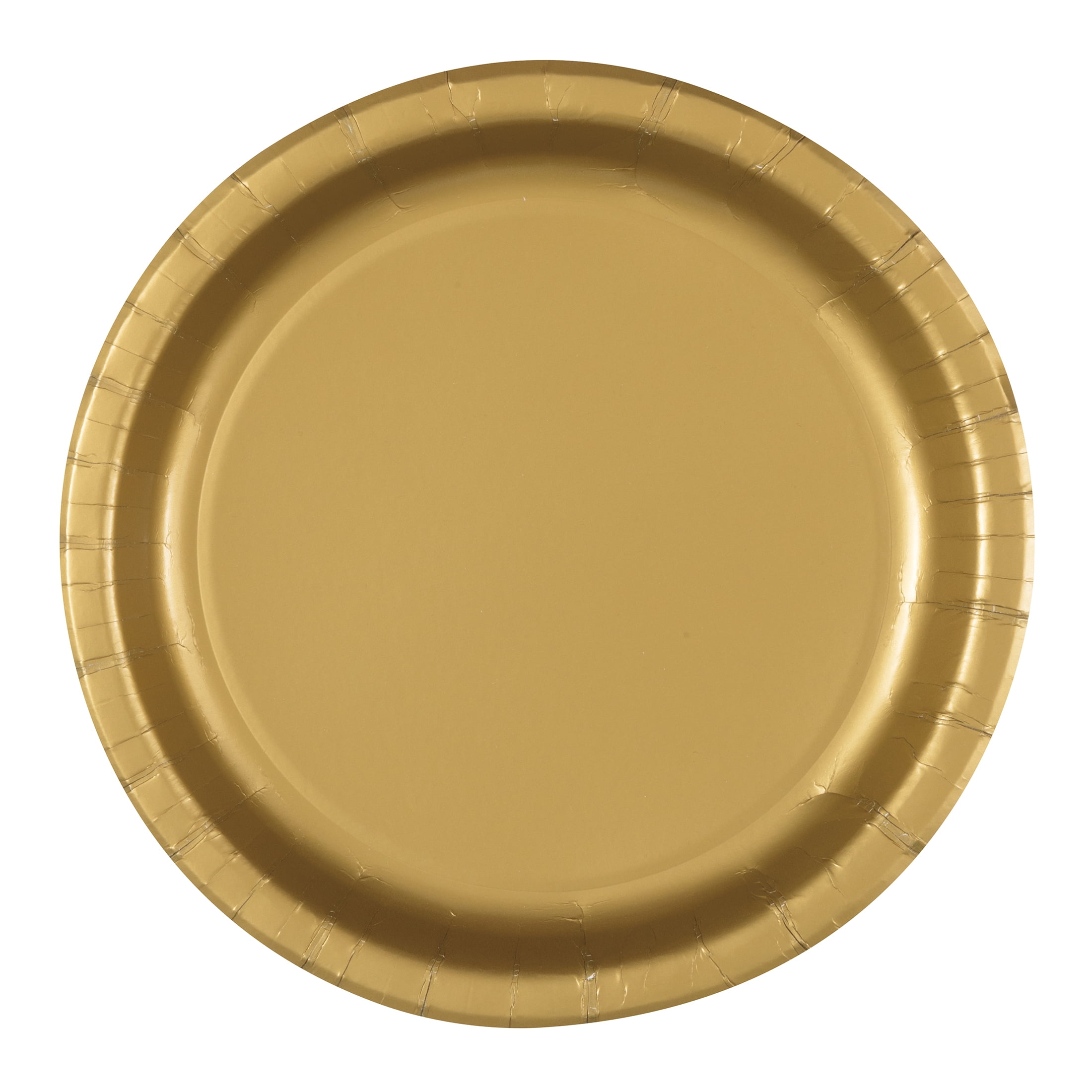 Way to Celebrate! Gold Paper Dessert Plates, 7in, 70ct - Walmart.com