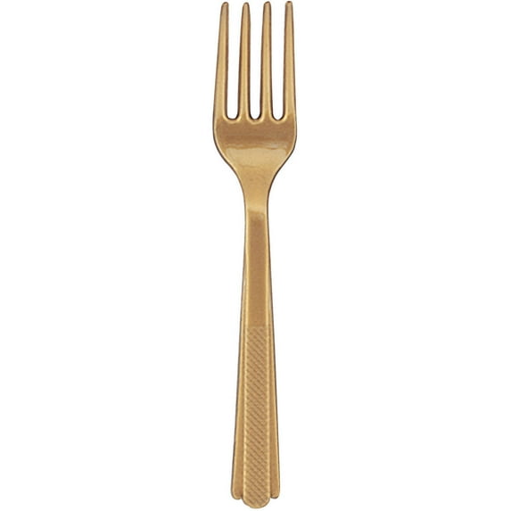 Way to Celebrate! Gold Plastic Forks, 24ct