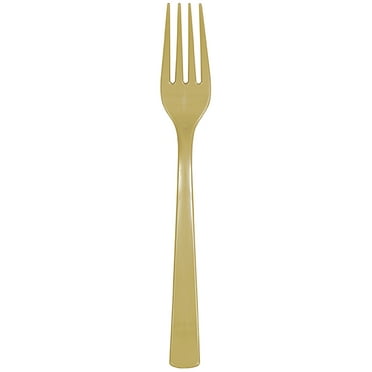 Disposable Plastic Forks, Gold, 24 Count, by Way To Celebrate