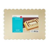 14" x 19" Gold Scallop Paper Cake Boards, 3 Count, by Way To Celebrate
