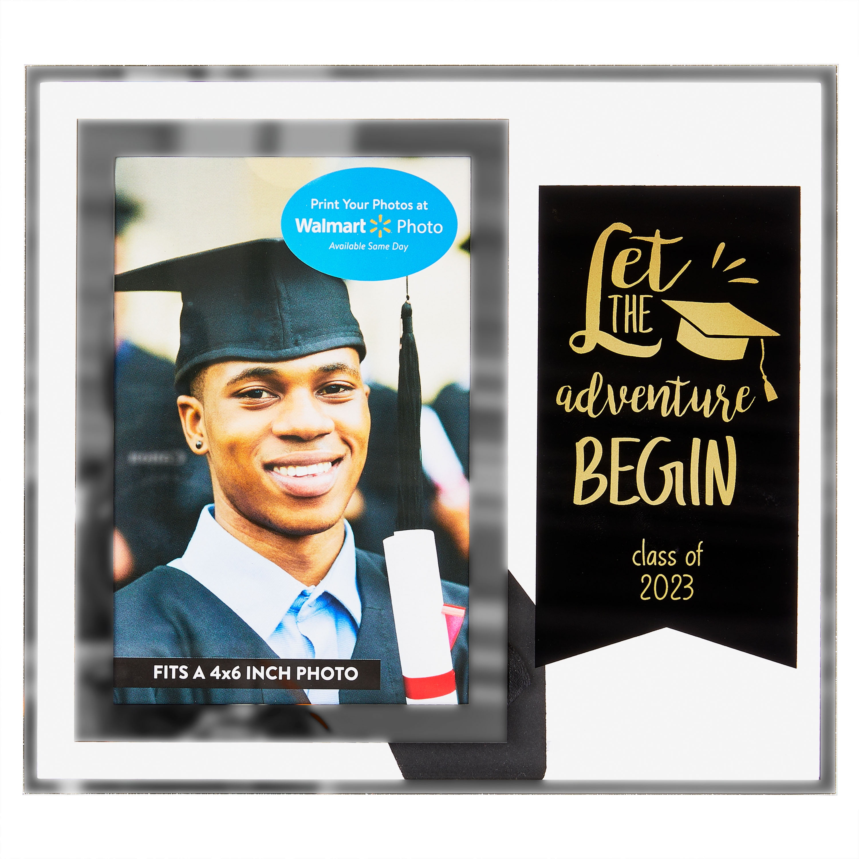 Way to Celebrate Graduation 4" x 6" Let the Adventure Begin Glass
