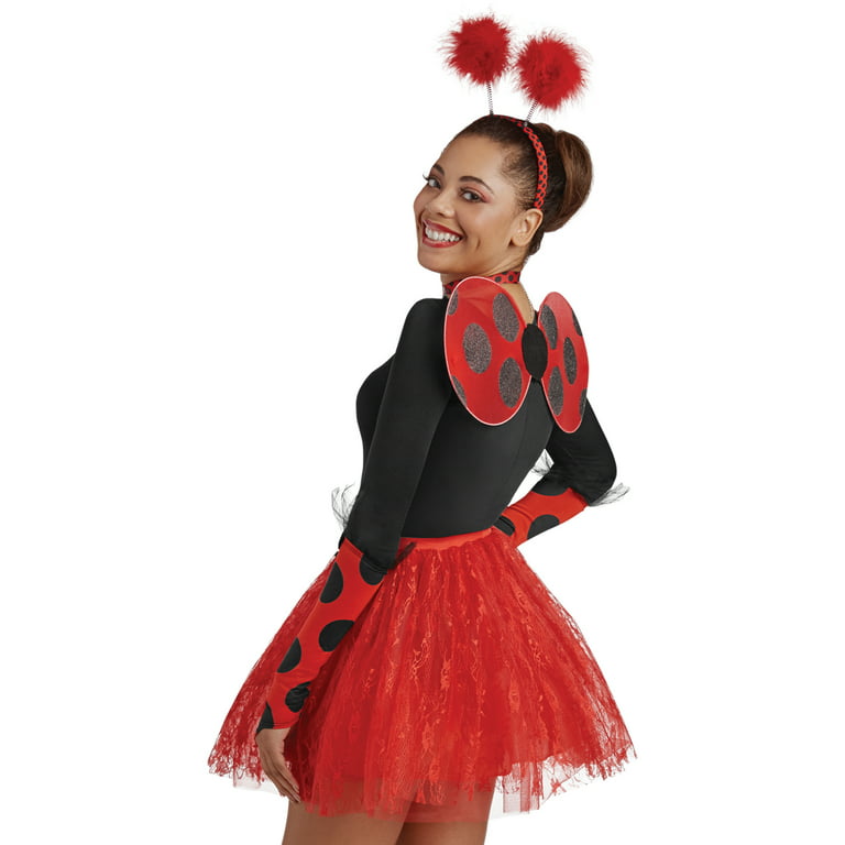 Way to Celebrate! Halloween 4pc Ladybug Costume Accessory-Red Polka Dots,  Women, One Size