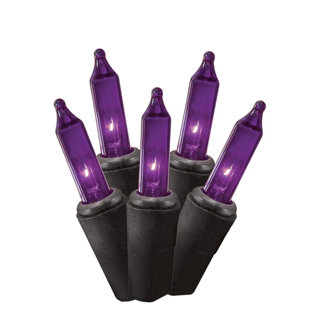 Way to Celebrate Halloween 70Count Purple Mini Lights, with AC Adaptor