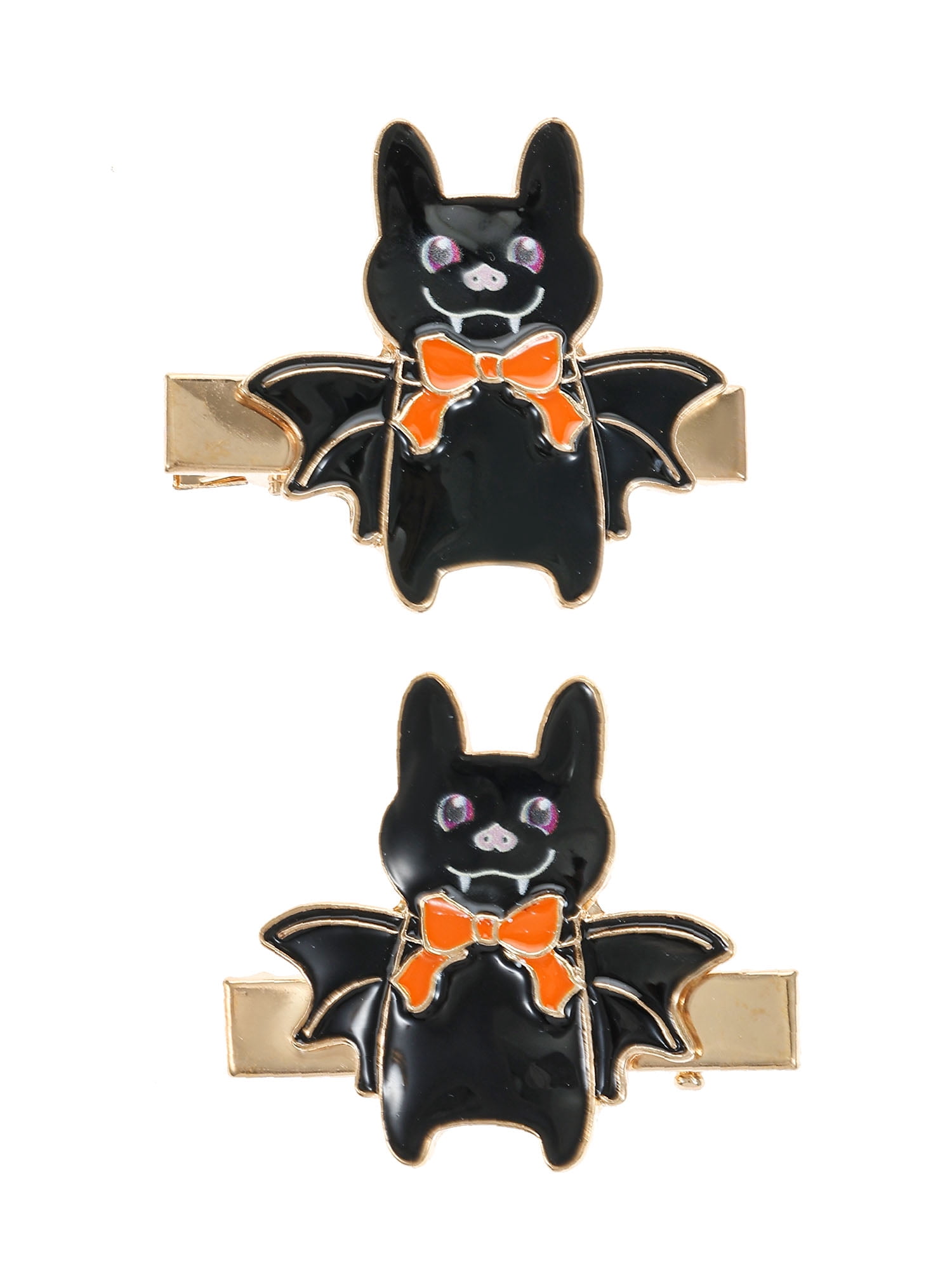 Way to Celebrate Bat Halloween Hair Clip Set, 2 Pieces