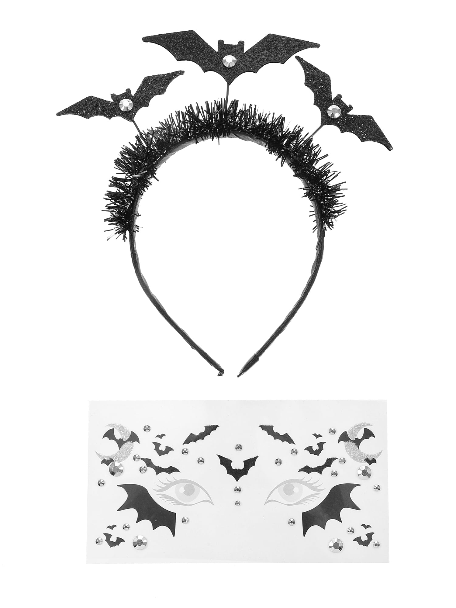 Way to Celebrate Halloween "Batty" Headband and Temporary Tattoo Set, 2 Pieces