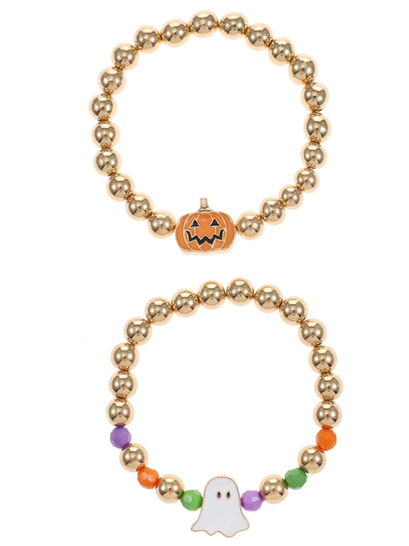 Charm Halloween Stretch Bracelet Set, 2 Pieces