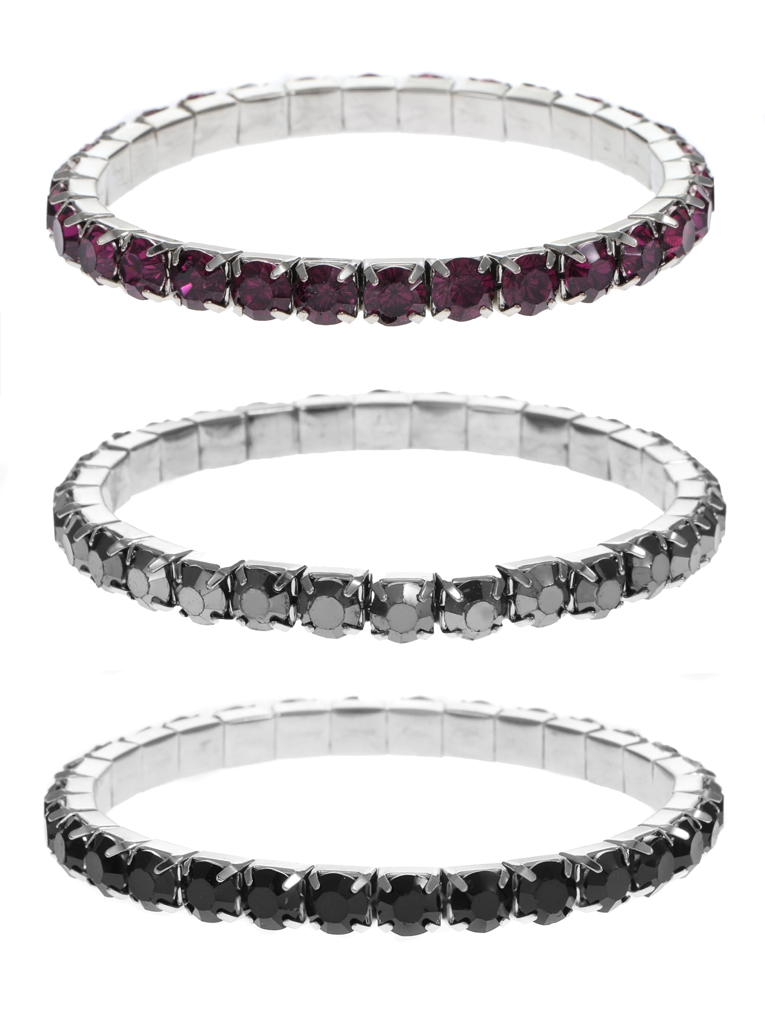 Way to Celebrate Crystal Halloween Stretch Bracelet Set, 3 Pieces