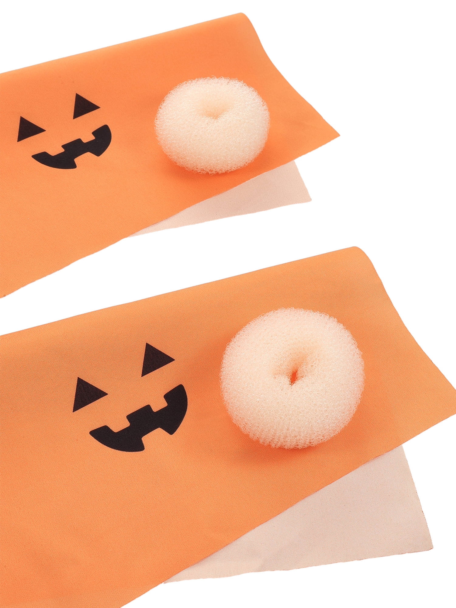 Way to Celebrate DIY Pumpkin Halloween Hair Buns Kit, 4 Pieces