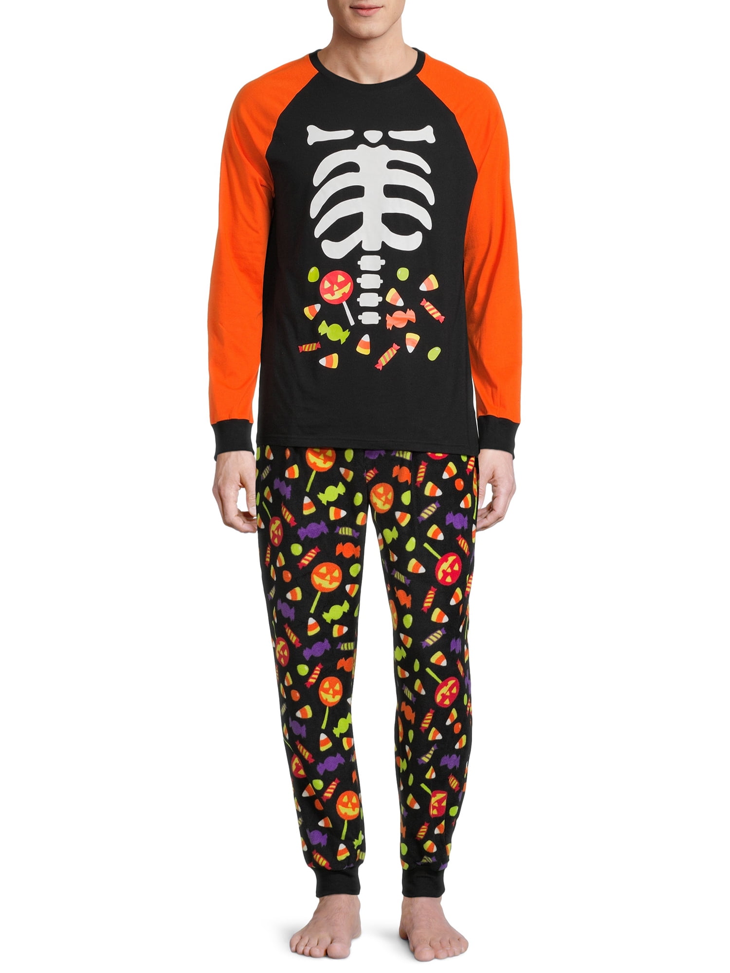 Way to Celebrate Halloween Family Pajamas Women's and Women's Plus, Men's 2 Piece set