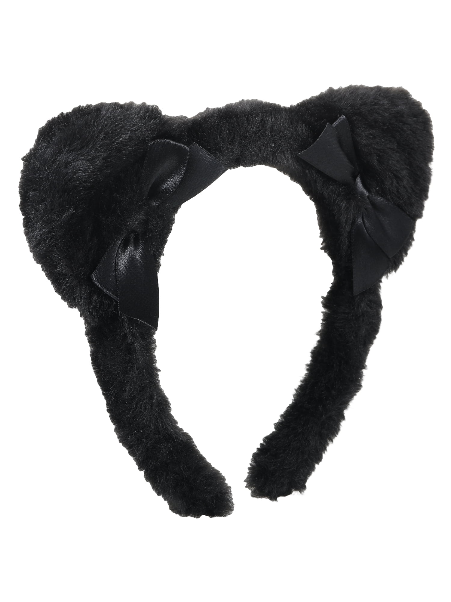 Way to Celebrate Fuzzy Black Cat Ears Halloween Headband, 1 Piece