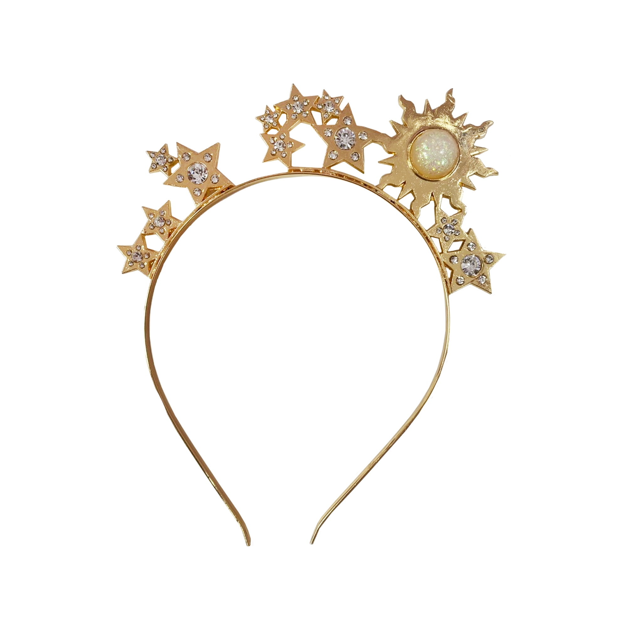 STAHAD 2 Pcs Our Lady's Headband Gold Headpiece for Women Aura Rings for  Women Sun Headband Crown Halloween Costumes for Adults Fashion Hairband  Miss