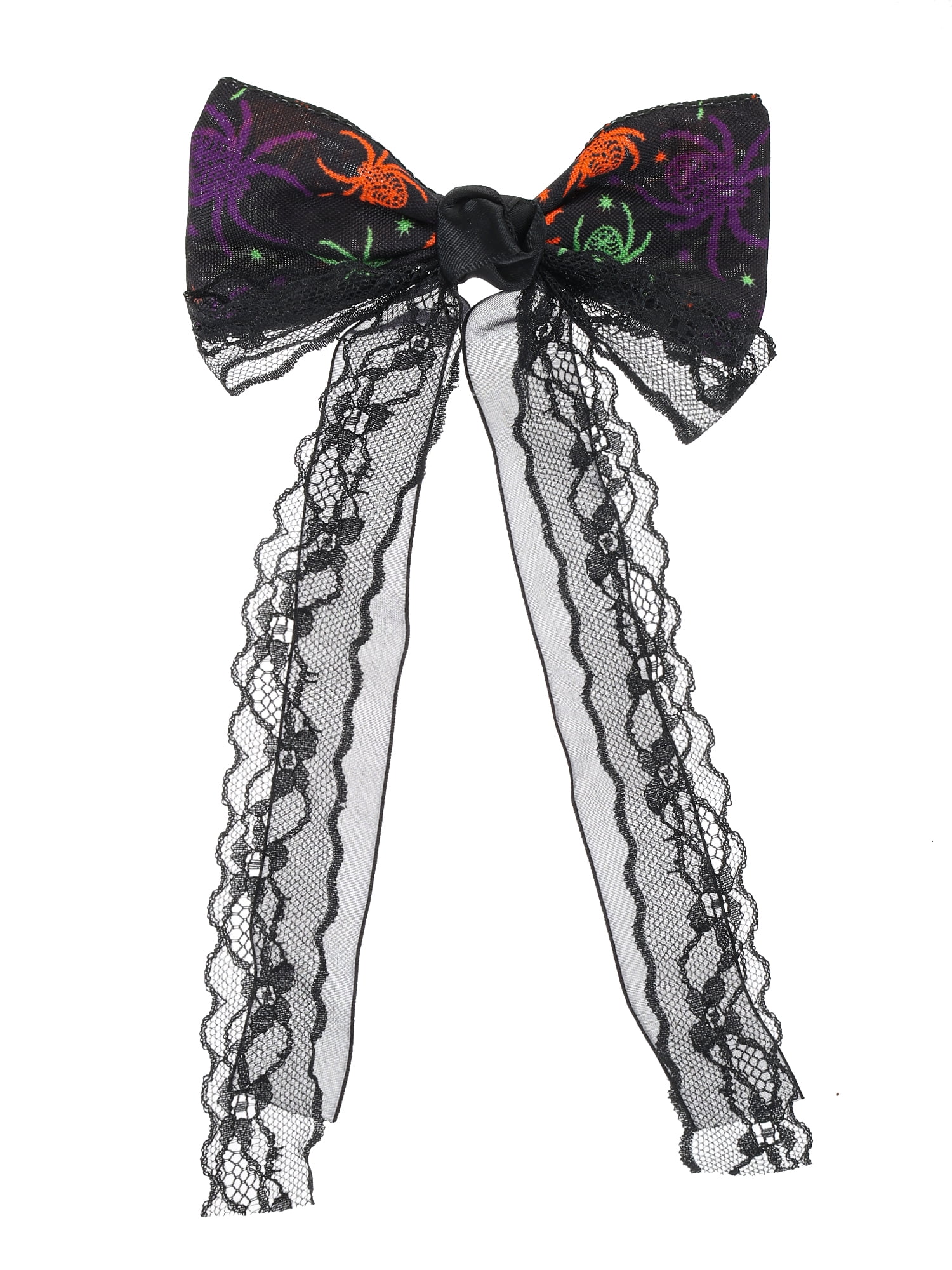 Way to Celebrate Halloween Hair Bow, Black Lace, 1 Piece