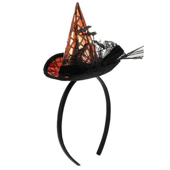 Way to Celebrate Halloween Headband with Orange and Black Witch Hat, 1 Piece