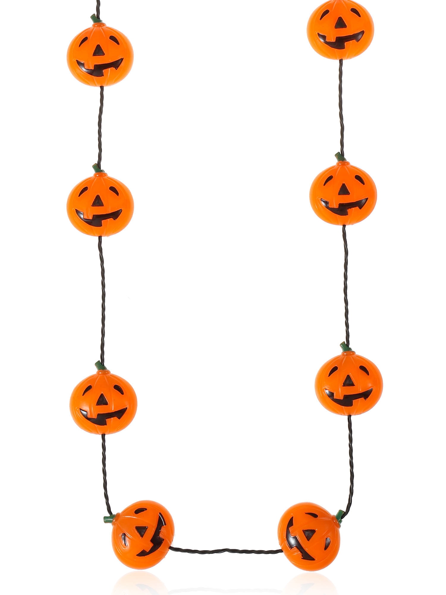 Way to Celebrate Jack-O-Lantern Light-Up Halloween Necklace, 1 Piece