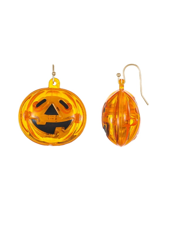 Light-up Jack-O-Lantern Halloween Earrings, 1 Pair