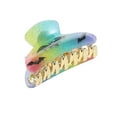 thumbnail image 1 of Way to Celebrate Halloween Multicolored Bat Motif Claw Clips, 1 Piece Hair Clip, 1 of 4