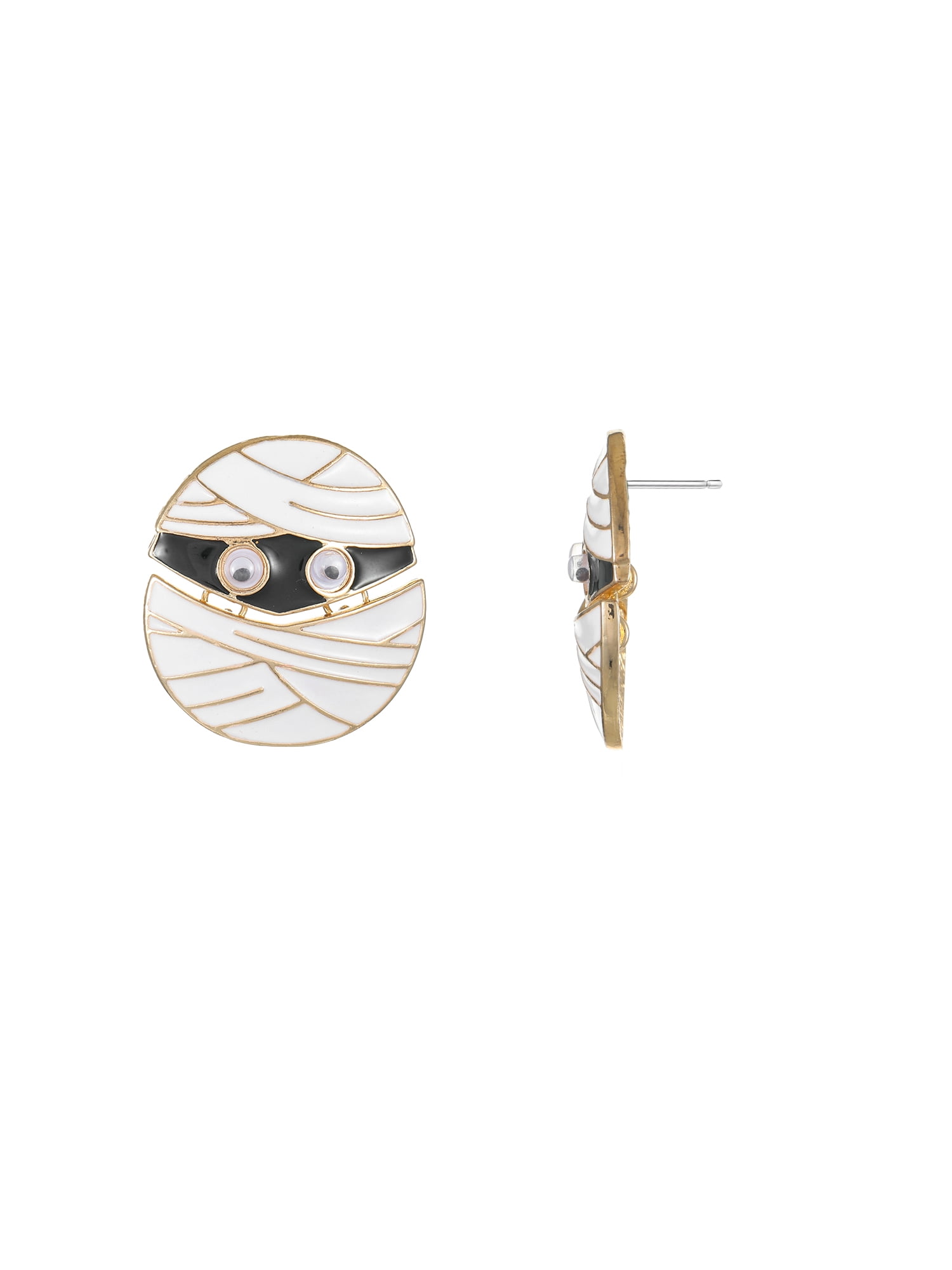 Way to Celebrate Halloween Mummy Face Earring, 1 Pair