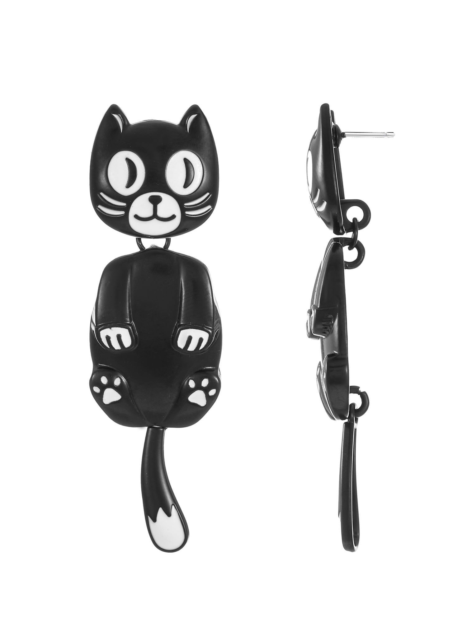 Way to Celebrate Retro Cat Halloween Earrings, 1 Pair
