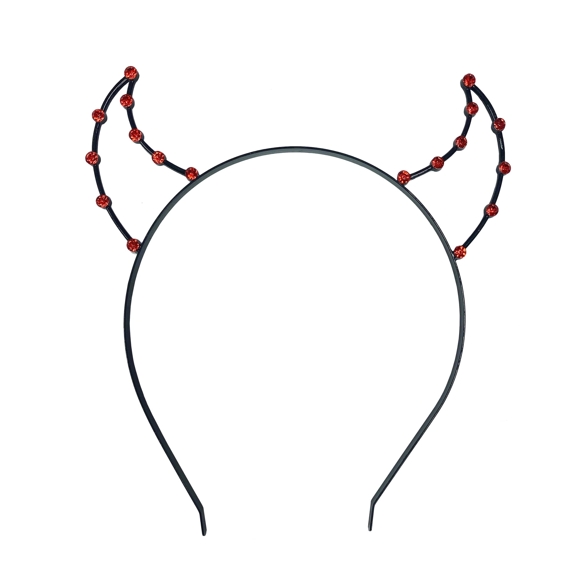 Way to Celebrate Halloween Rhinestone Devil Headband, Black