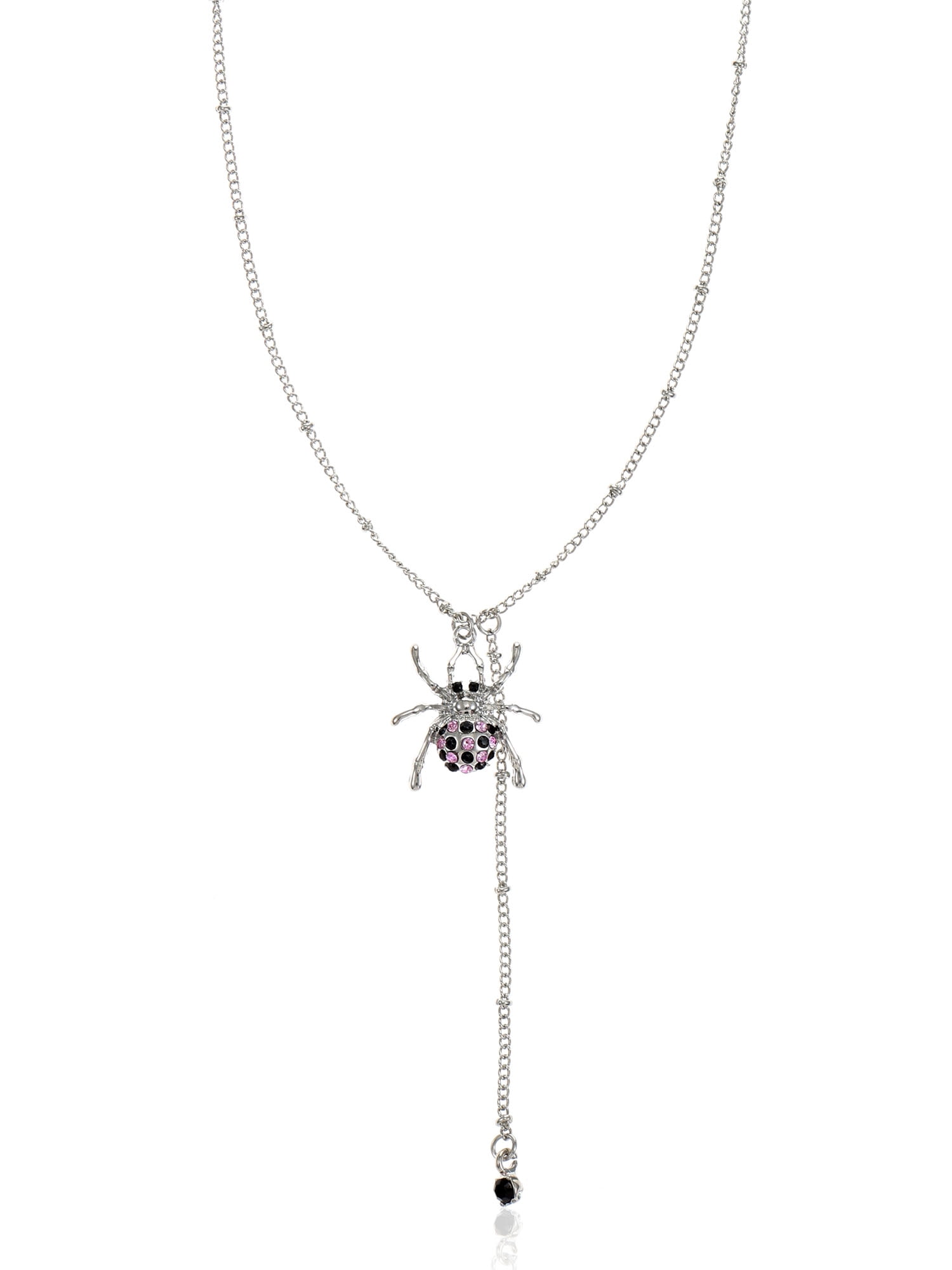 Way to Celebrate Spider Halloween Silver Pendant Necklace, 1 Piece