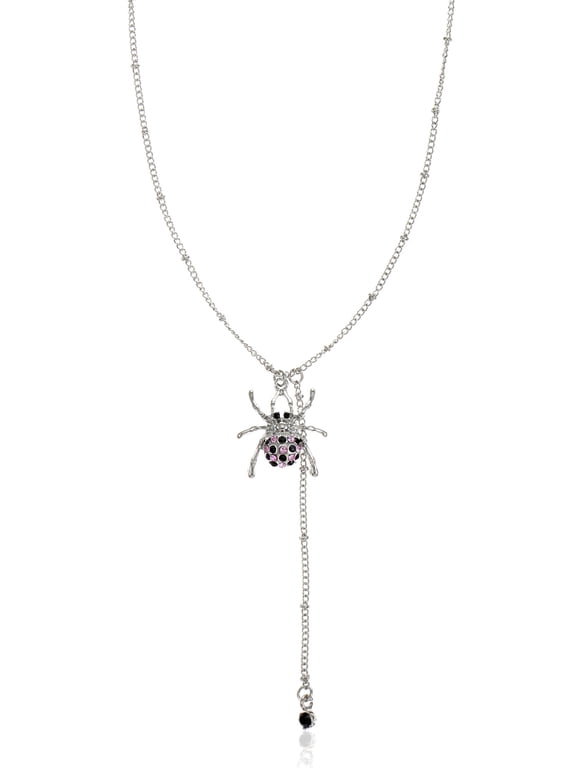 Spider Halloween Silver Pendant Necklace, 1 Piece