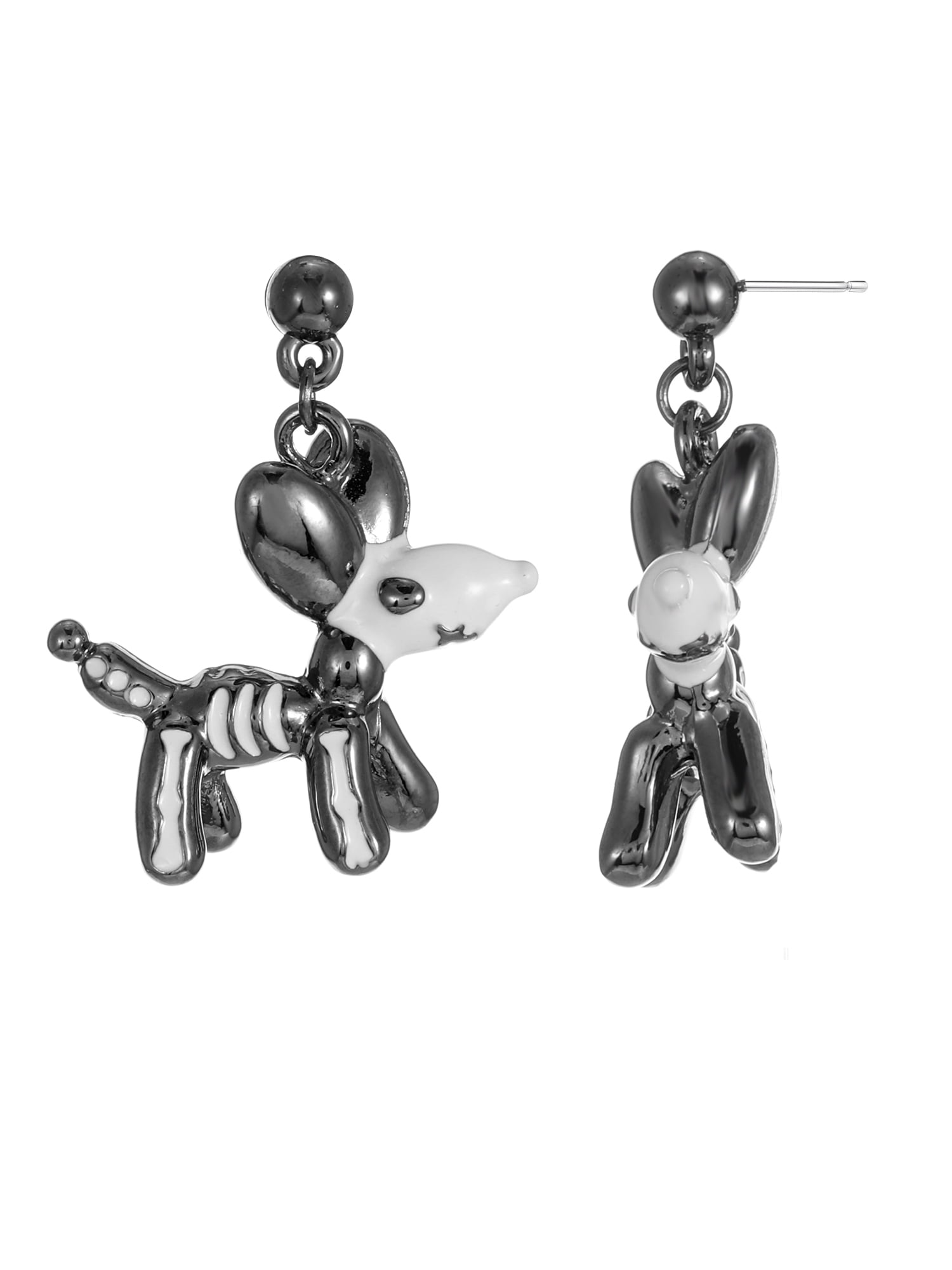 Way to Celebrate Skeleton Balloon Dog Halloween Earrings, 1 Pair