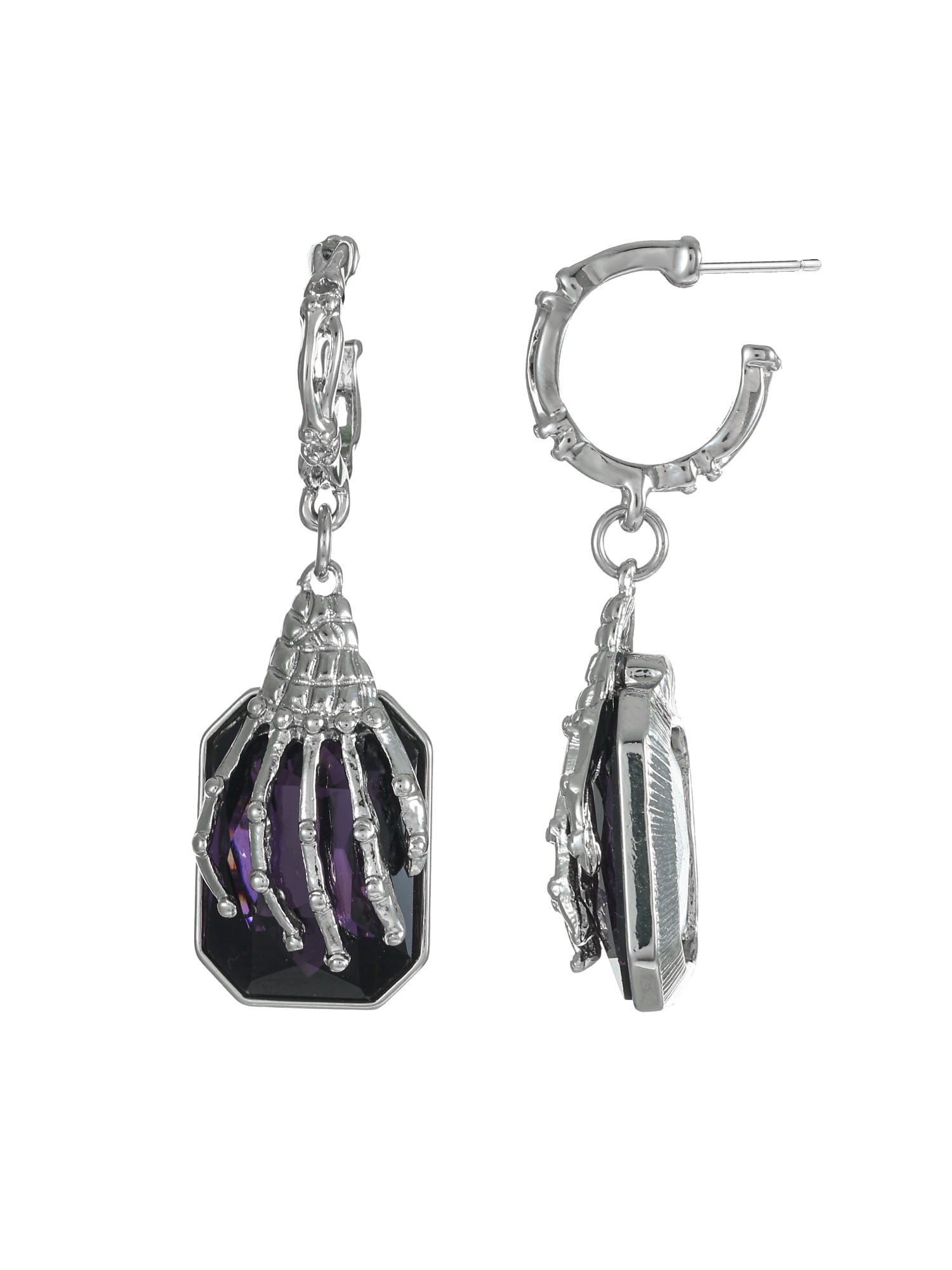 Way to Celebrate Skull Gemstone Halloween Earring, 1 Piece