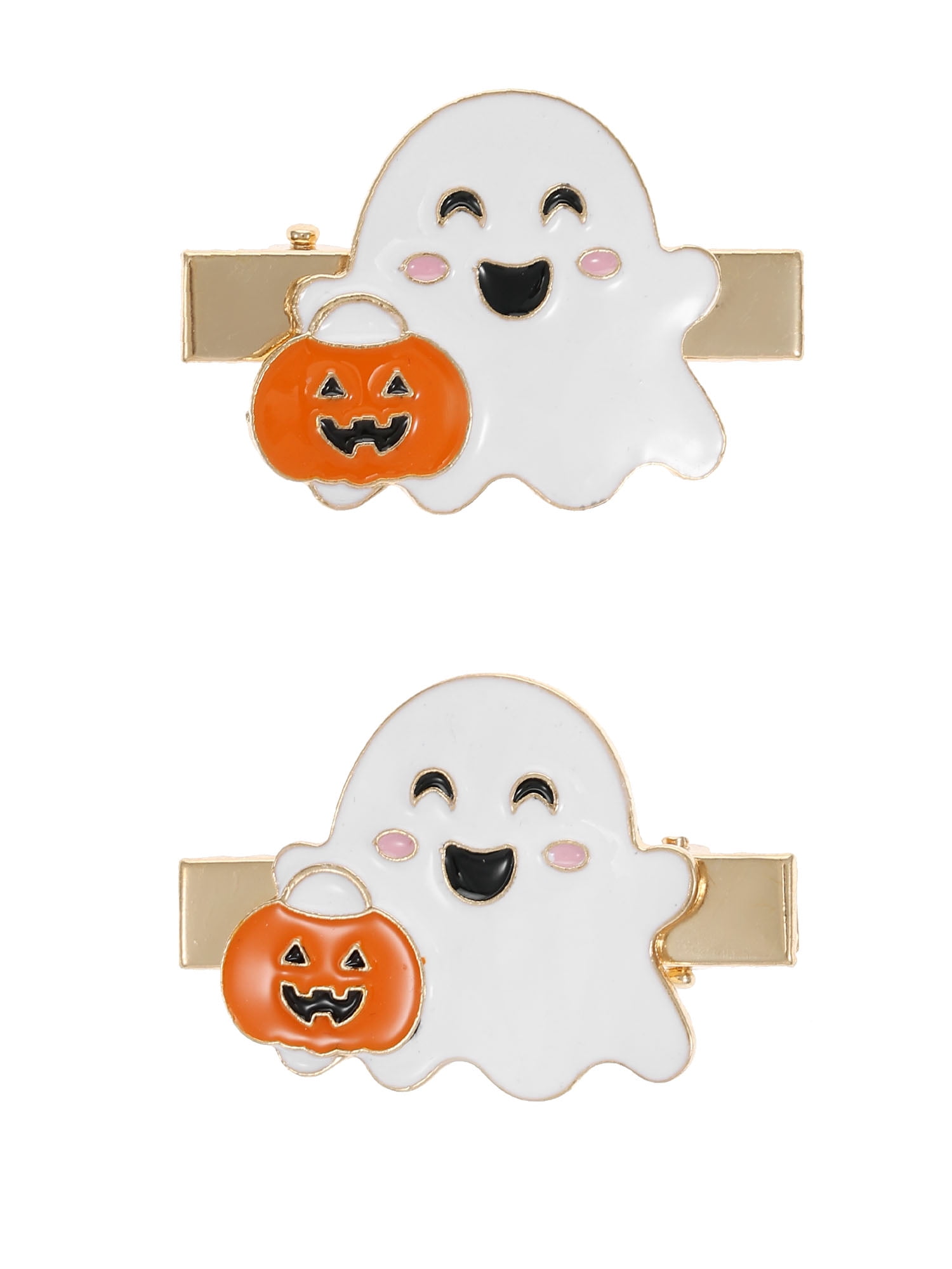 Way to Celebrate Trick or Treat Ghost Halloween Hair Clip Set, 2 Pieces