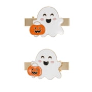 Way to Celebrate Trick or Treat Ghost Halloween Hair Clip Set, 2 Pieces