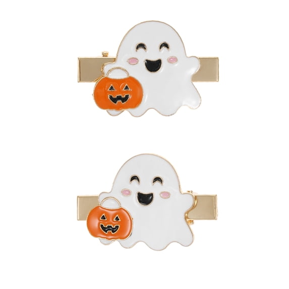 Way to Celebrate Trick or Treat Ghost Halloween Hair Clip Set, 2 Pieces