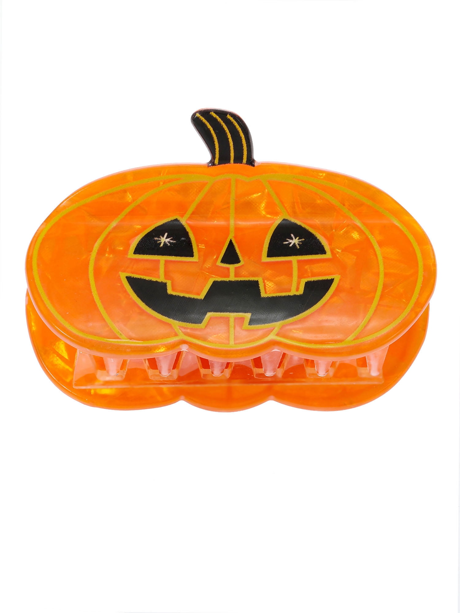 Way to Celebrate Halloween Women's Pumpkin Claw Clip, Multicolor, 1 Piece