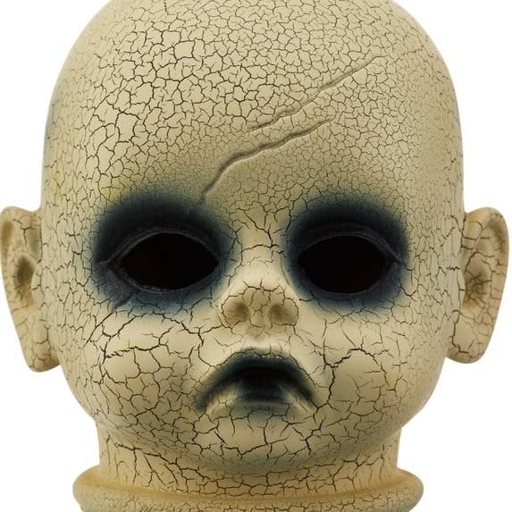 Way to Celebrate Halloween Yellow Skin Doll Head