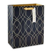 Black/Gold Paper Gift Bag, 10" x 12", by Way To Celebrate