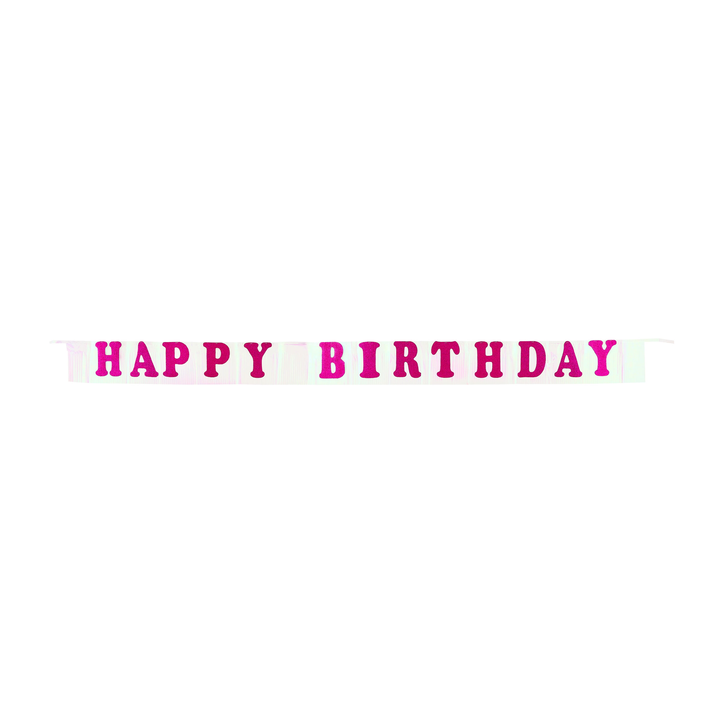 Pink Happy Birthday Foil Fringe Party Banner, 7', by Way To Celebrate