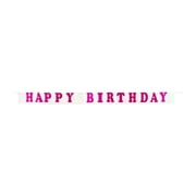 Pink Happy Birthday Foil Fringe Party Banner, 7, by Way To Celebrate
