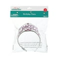 thumbnail image 1 of Way to Celebrate Happy Birthday Tiara 1 Carat Crown Red & Silver Stones for Child Assembled Product Height 5", 1 of 4