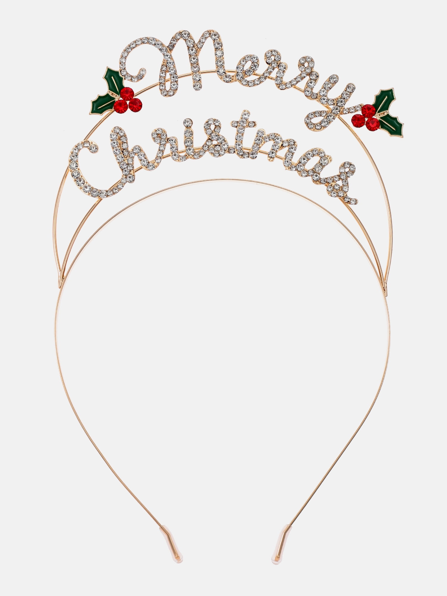 Way to Celebrate Holiday Women's "Merry Christmas" Metal Headband, Gold/Multi, 1 Piece, One Size Fits Most
