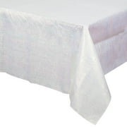 Way to Celebrate Iridescent White 54" x 102" Plastic Tablecloth