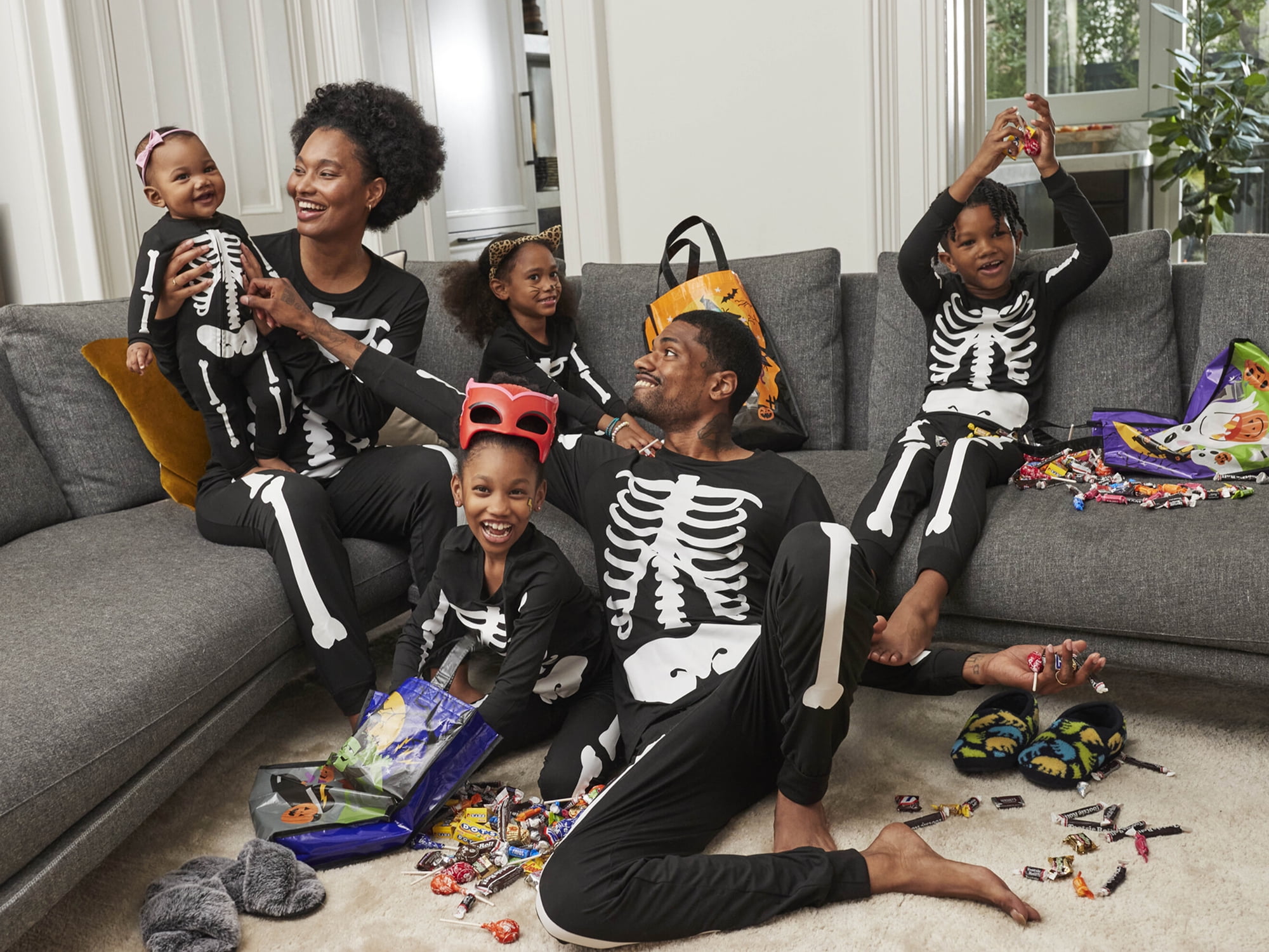 Way to Celebrate Kids Halloween Family Pajama Set, 2-Piece, Sizes 6-12