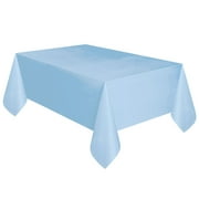 Way to Celebrate! Light Blue Plastic Party Tablecloth, 108in x 54in
