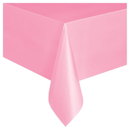 1CT 54 IN x 108IN Light Pink Rectangular Plastic Table Covers by Way To Celebrate
