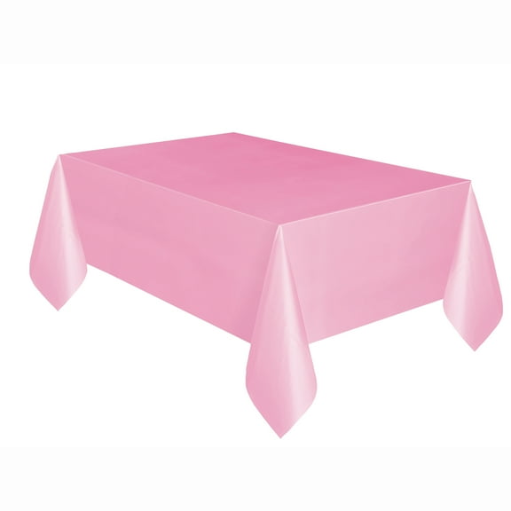 Rectangular 54" x 108" Light Pink Plastic Table Cover, by Way To Celebrate