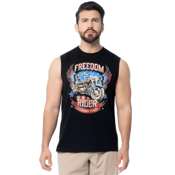 Way to Celebrate Men's & Big Men's 4th of July Americana Graphic Muscle Tank, Sizes S-5XL