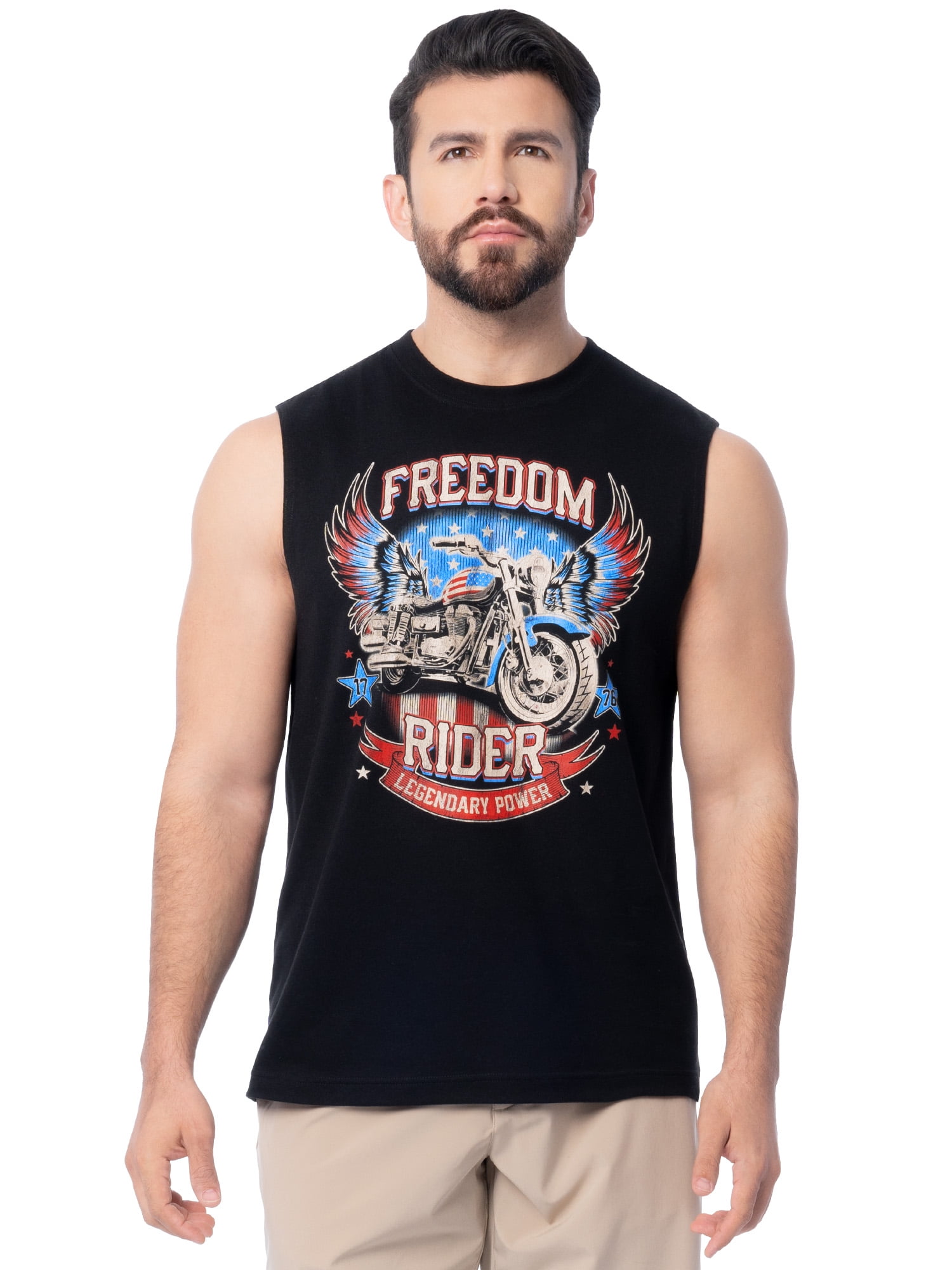 Way to Celebrate Men's & Big Men's 4th of July Americana Graphic Muscle Tank, Sizes S-5XL
