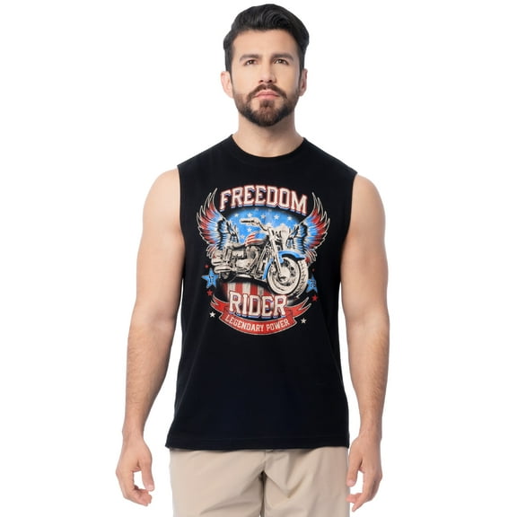 Way to Celebrate Men's & Big Men's 4th of July Americana Graphic Muscle Tank, Sizes S-5XL