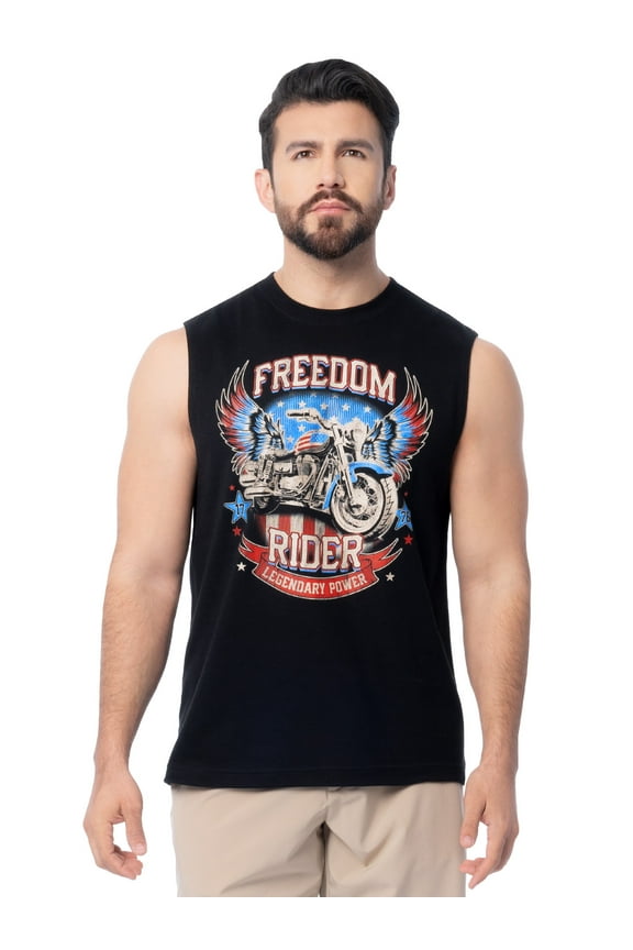 Men's & Big Men's 4th of July Americana Graphic Muscle Tank, Sizes S-5XL