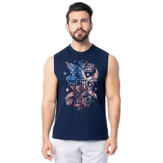 Way to Celebrate Men's & Big Men's 4th of July Americana Graphic Muscle Tank, Sizes S-5XL