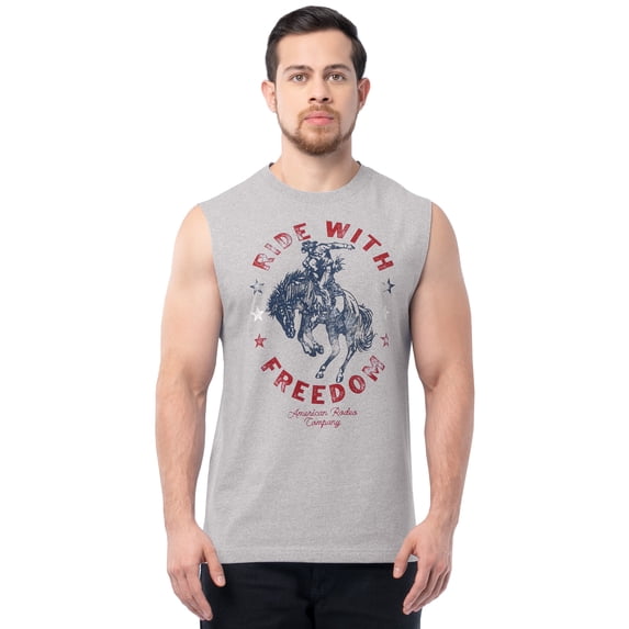 Way to Celebrate Men's 4th of July Americana Graphic Muscle Shirt Tank Top, Sizes XS-5XL
